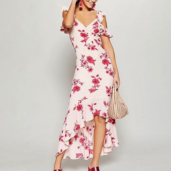 CeCe Dresses & Skirts - CeCe, hi-low, ruffle hem, midi dress